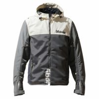 56design｜ハーフ メッシュ パーカー エヴォ 2｜ファブリック｜ダークグレー×アイボリー