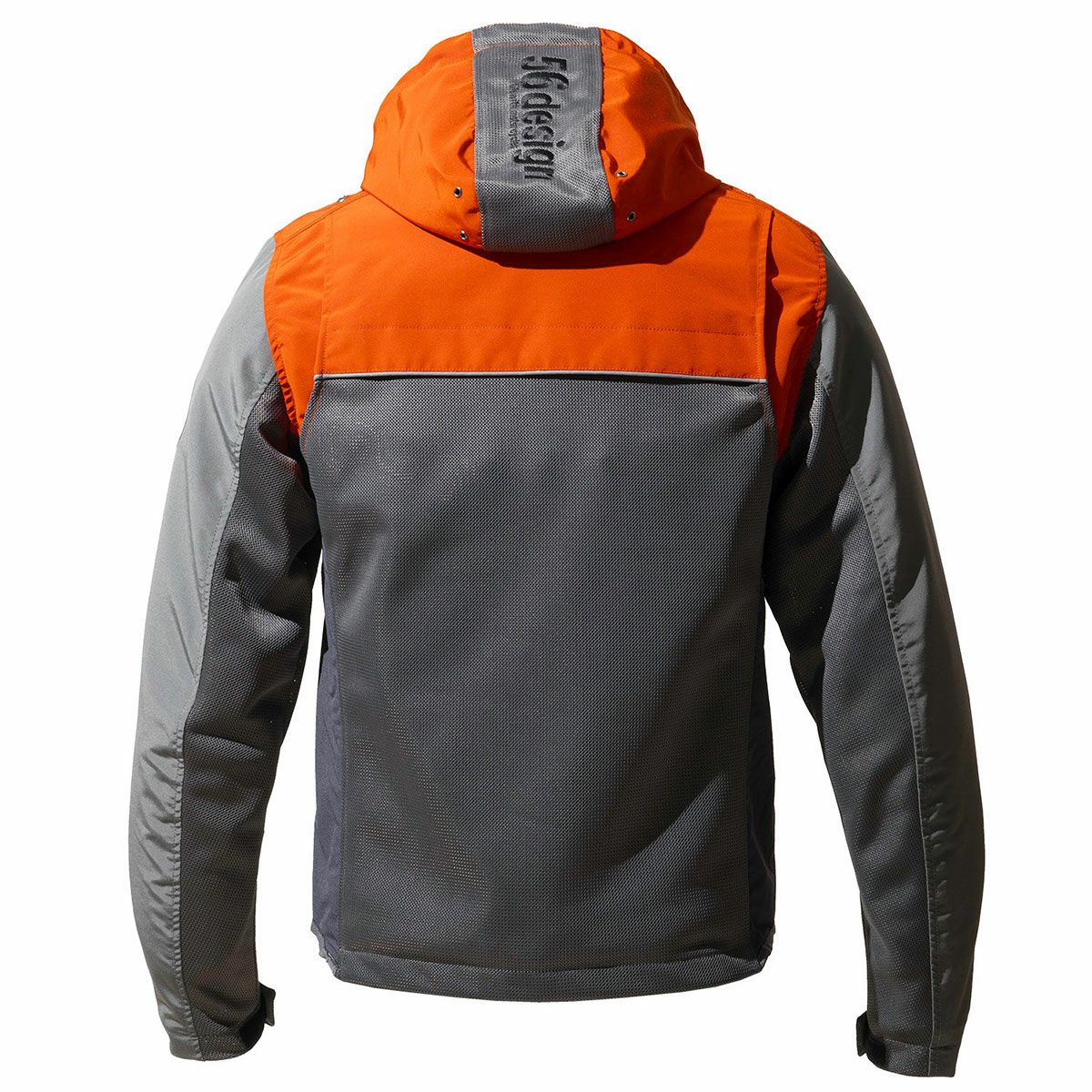56design｜ハーフ メッシュ パーカー エヴォ 2｜ファブリック｜ダークグレー×オレンジ