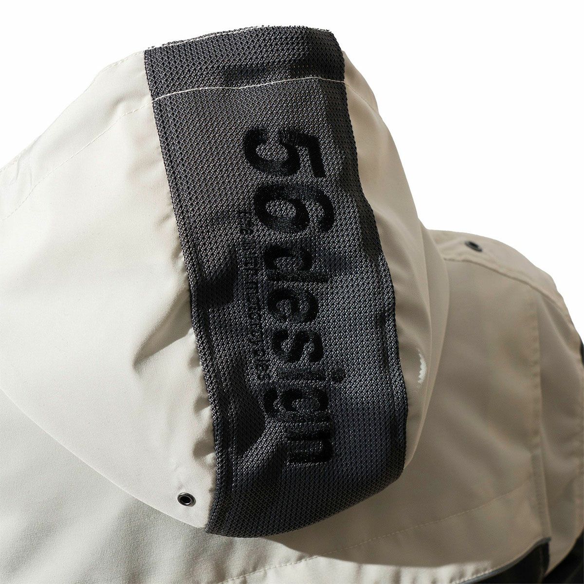 56design｜ハーフ メッシュ パーカー エヴォ 2｜ファブリック｜ダークグレー×アイボリー