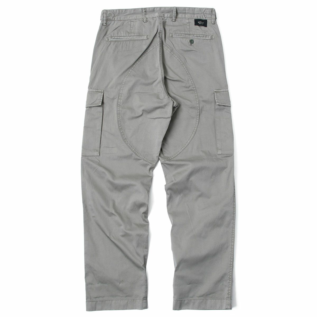 Replay｜ツイル カーゴ パンツ｜チノ・カーゴ｜グレーミリタリー