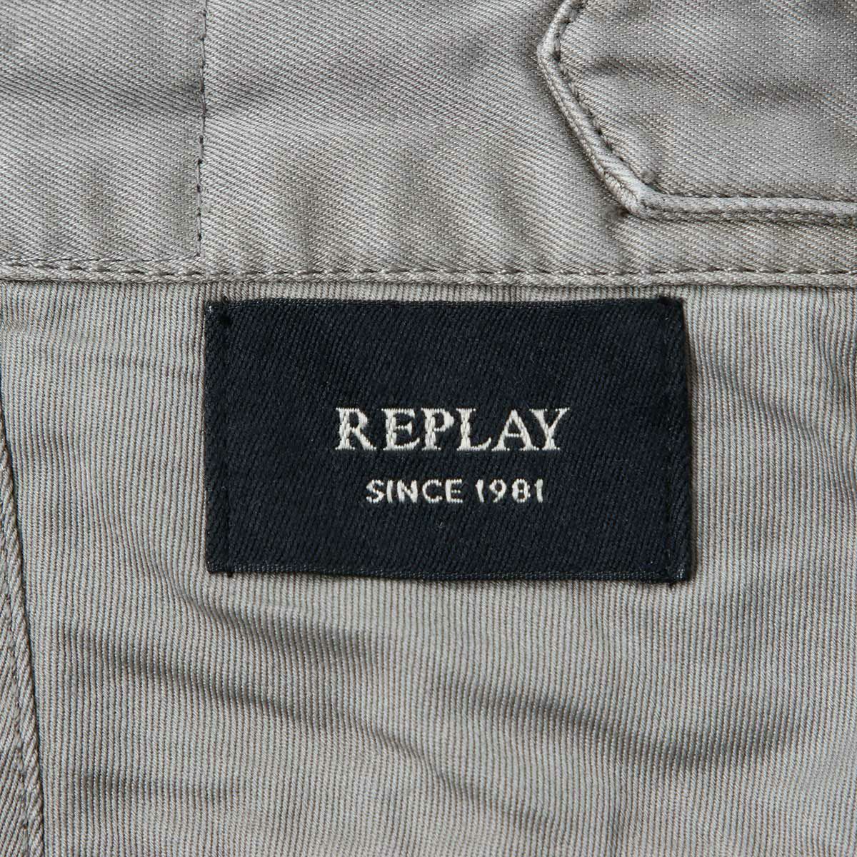 Replay｜ツイル カーゴ パンツ｜チノ・カーゴ｜グレーミリタリー