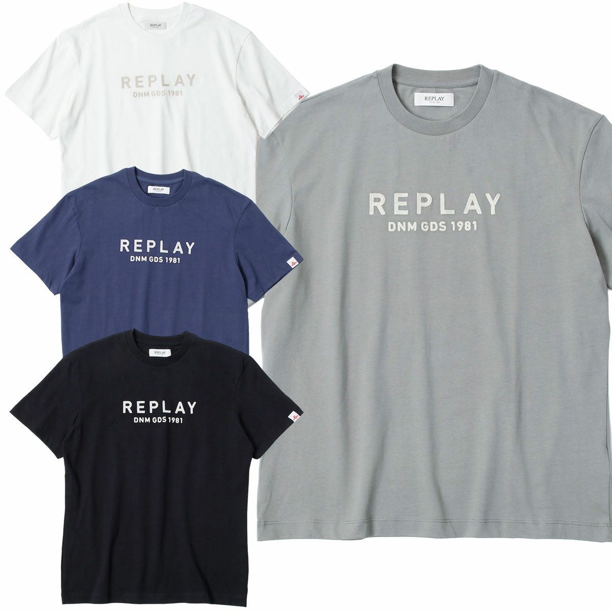 Replay｜リラックスフィット レタリング Tシャツ｜