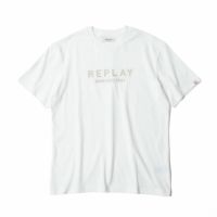 Replay｜リラックスフィット レタリング Tシャツ｜ナチュラルホワイト
