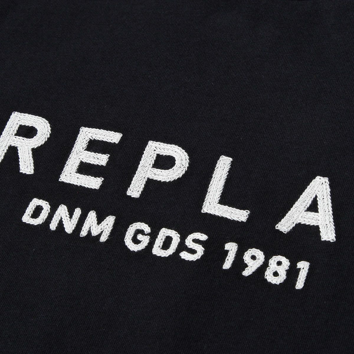 Replay｜リラックスフィット レタリング Tシャツ｜ブラック