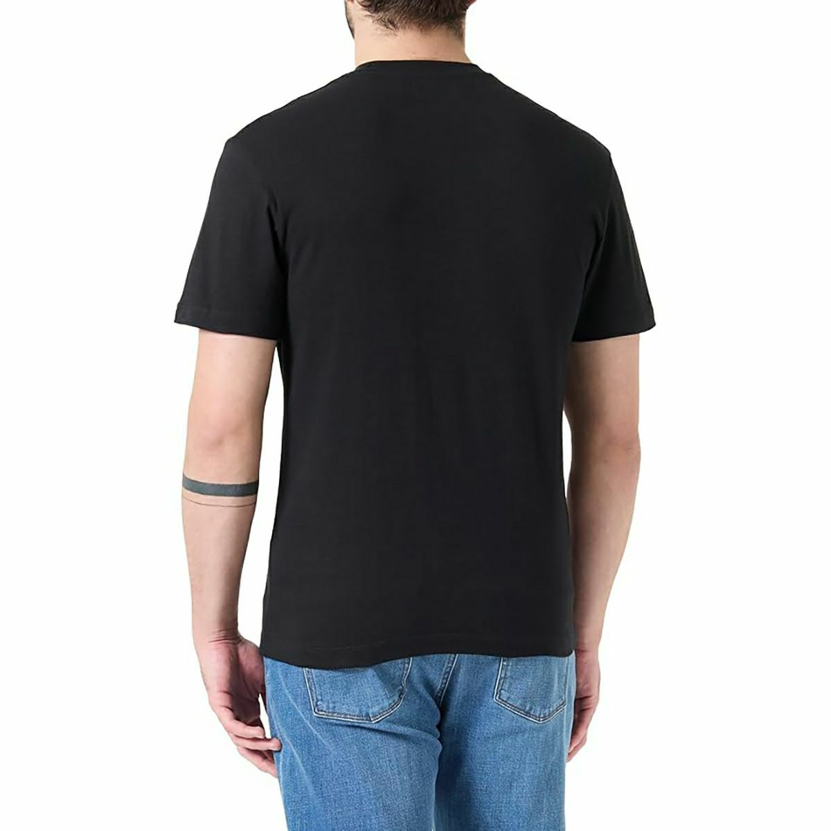 Replay｜リラックスフィット レタリング Tシャツ｜ブラック｜モデル着用