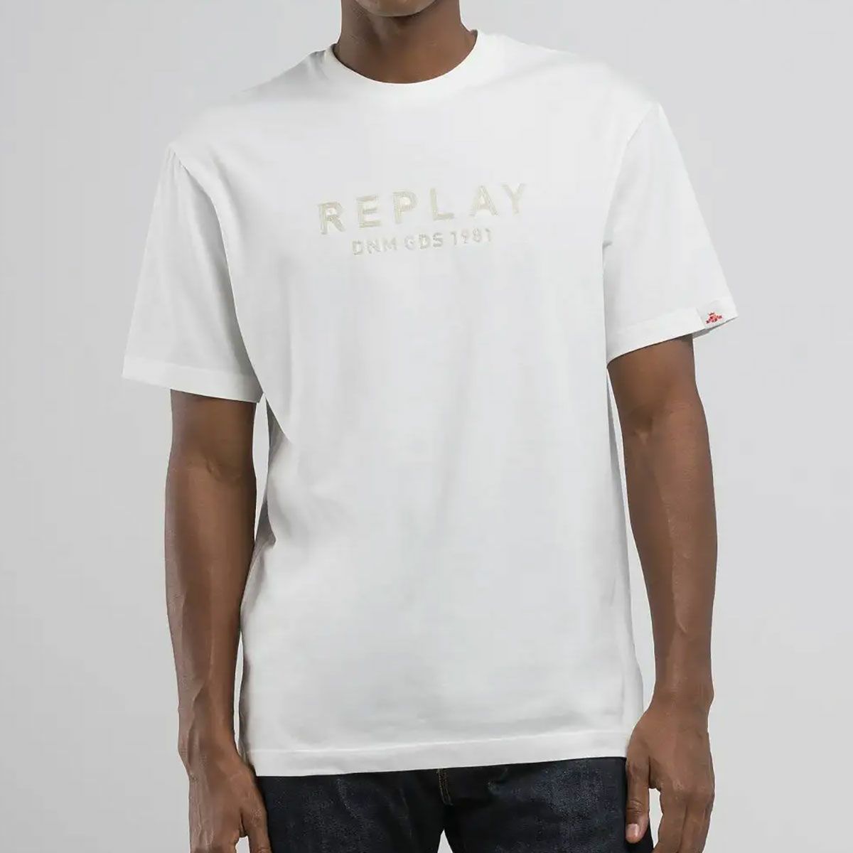 Replay｜リラックスフィット レタリング Tシャツ｜ナチュラルホワイト