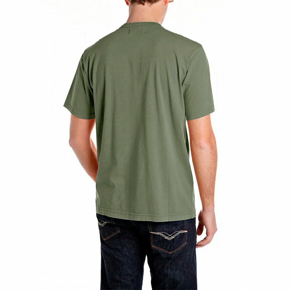 Replay｜ハイウェイ スター Tシャツ｜オリーブ｜モデル着用