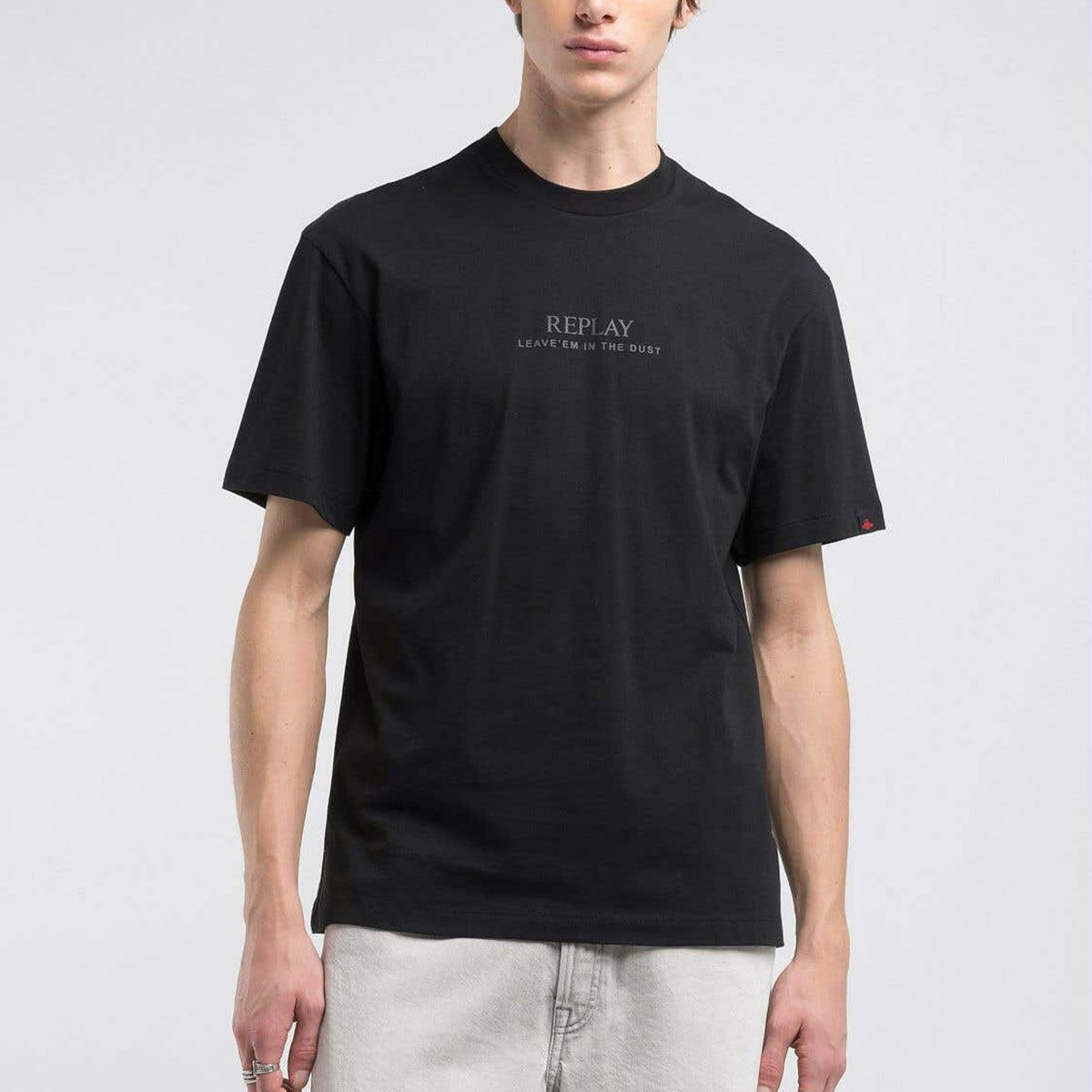 Replay｜フォトプリント Tシャツ｜ブラック｜モデル着用