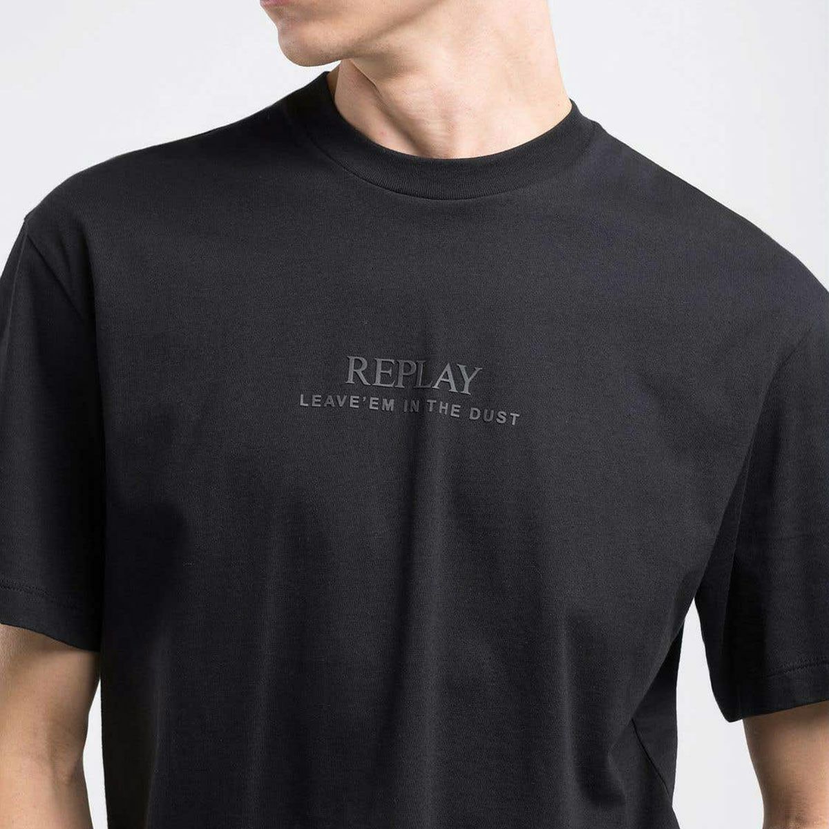 Replay｜フォトプリント Tシャツ｜ブラック｜モデル着用