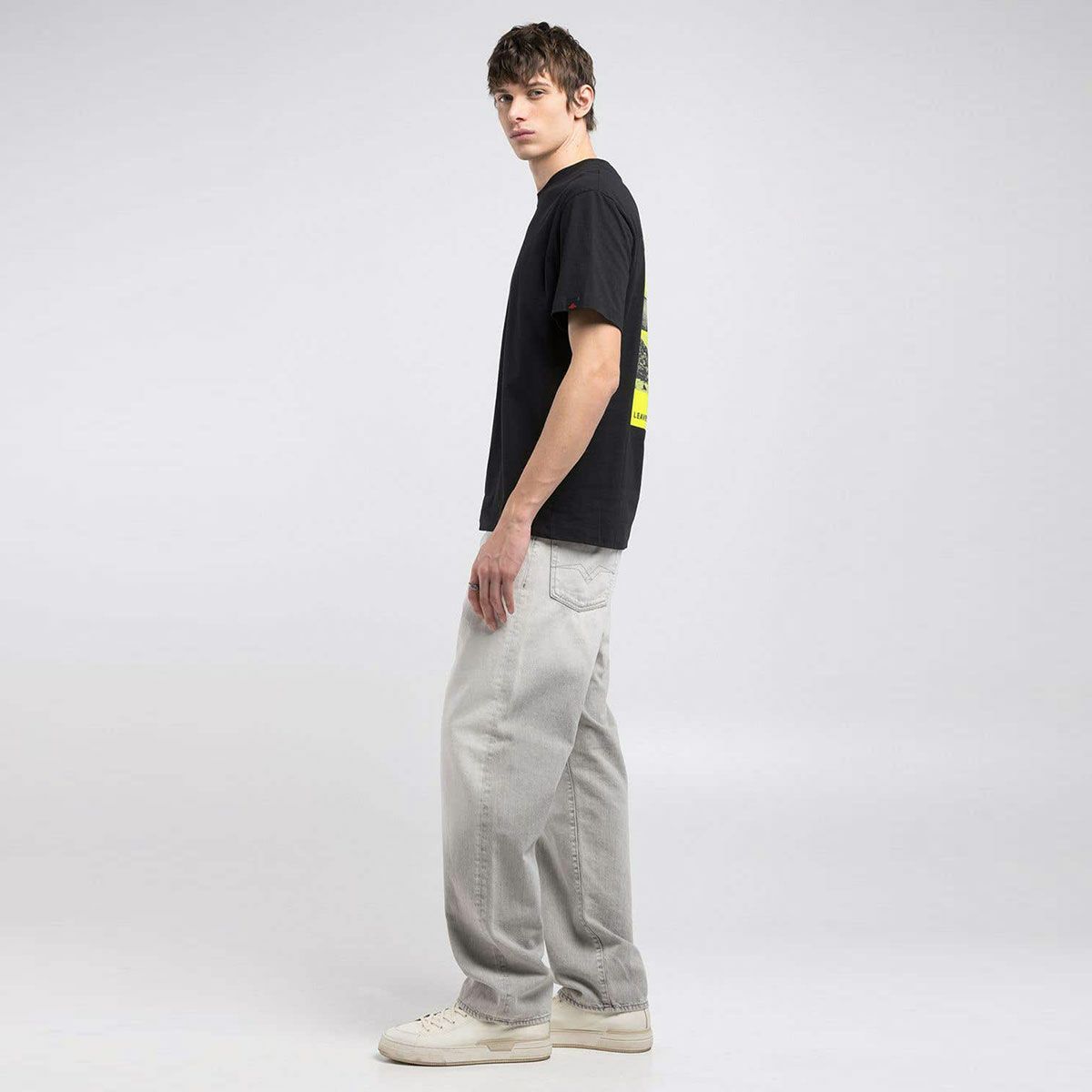 Replay｜フォトプリント Tシャツ｜ブラック｜モデル着用