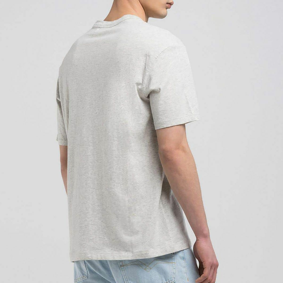 Replay｜エフェクト パッチ Tシャツ｜ライトグレーメランジ