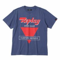 Replay｜フロント プリント Tシャツ｜アヴィオンブルー