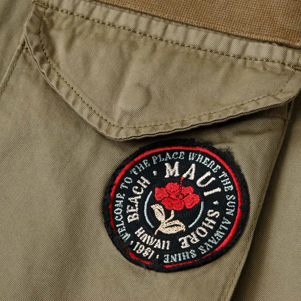 Replay｜ドローストリング ツイル シャツ｜ウィードグリーン