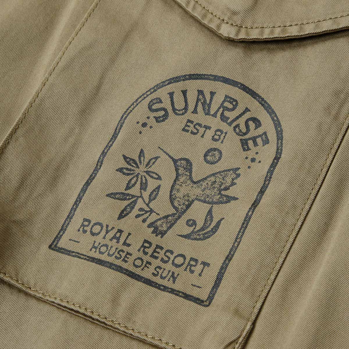 Replay｜ドローストリング ツイル シャツ｜ウィードグリーン