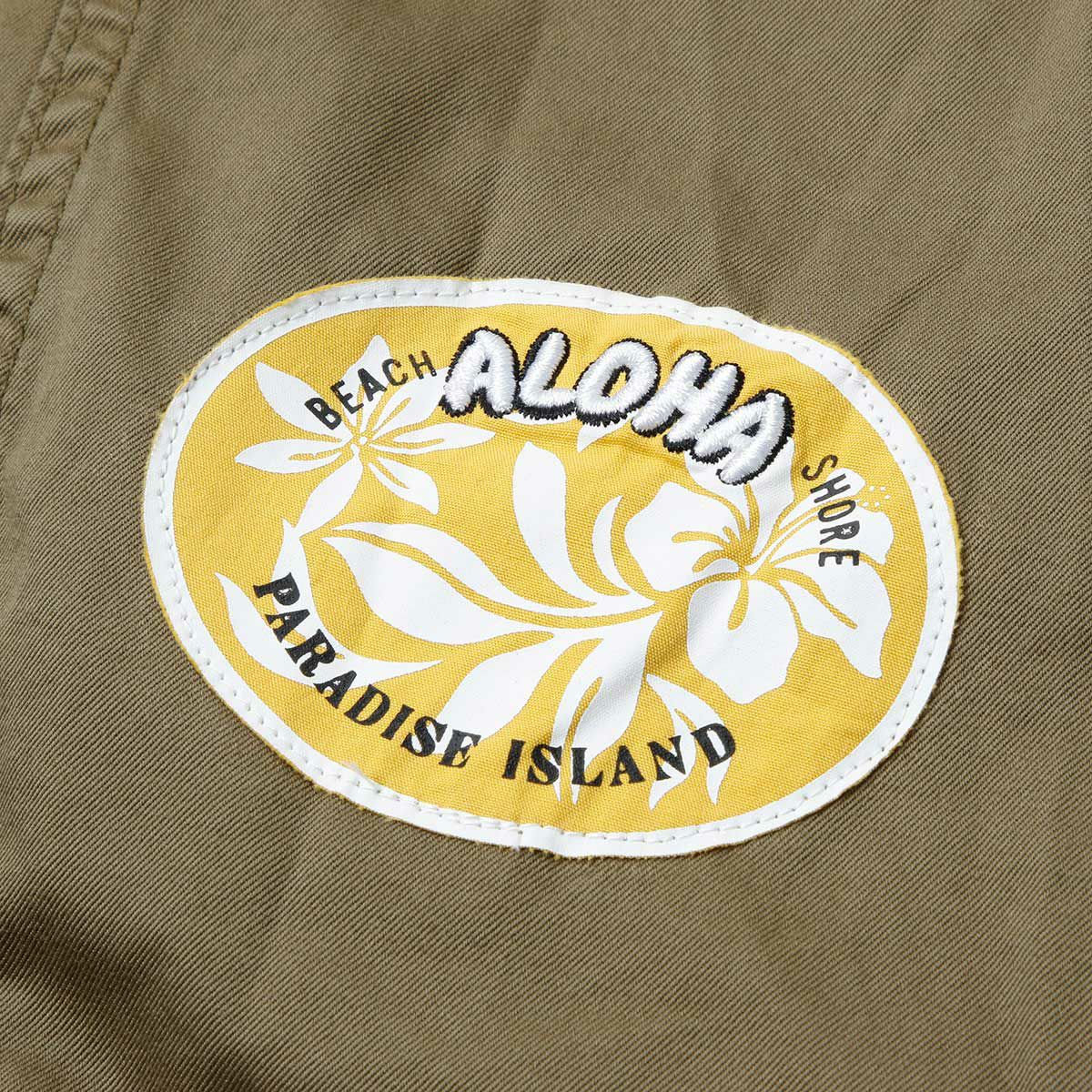 Replay｜ドローストリング ツイル シャツ｜ウィードグリーン