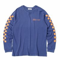 Replay｜チェッカープリント ロングスリーブ Tシャツ｜スキッパーブルー