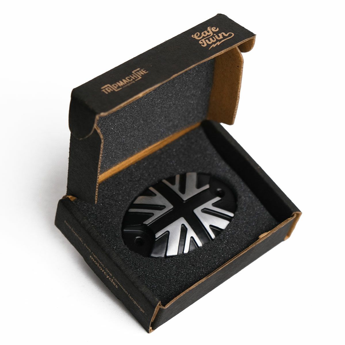 Trip Machine｜オイル リザーバー キャップ for ロイヤル・エンフィールド｜その他雑貨｜ブラック×シルバー