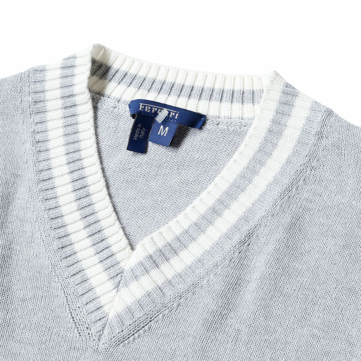 Ferrari｜フェラーリ スプリング Vネック プリント ホース カーディガン｜ニット｜グレー