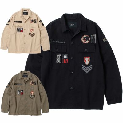 Replay｜ワッペン シャツジャケット｜ファブリック