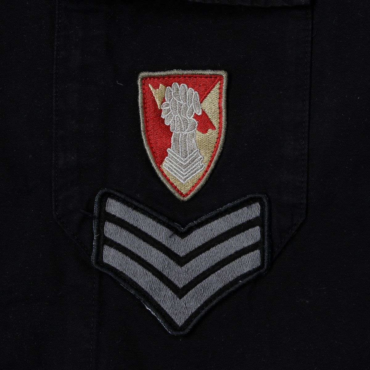 Replay｜ワッペン シャツジャケット｜ファブリック｜ブラックReplay｜ワッペン シャツジャケット｜ファブリック｜ブラック