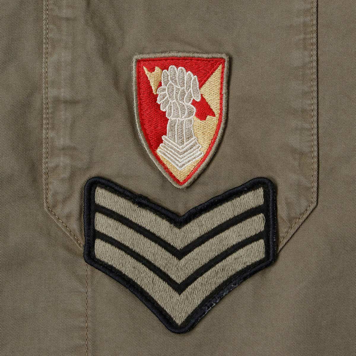 Replay｜ワッペン シャツジャケット｜ファブリック｜ピスタチオReplay｜ワッペン シャツジャケット｜ファブリック｜ピスタチオ