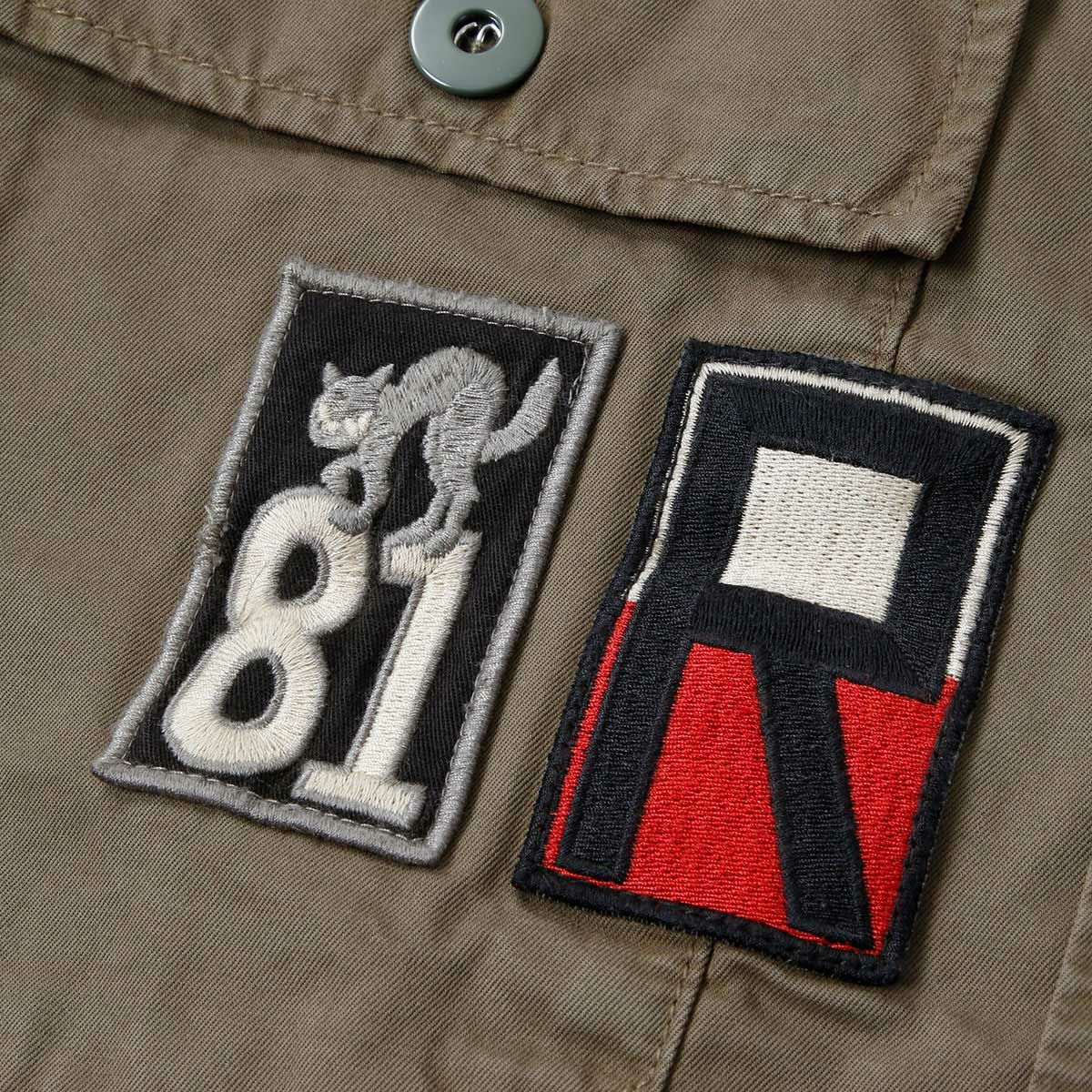 Replay｜ワッペン シャツジャケット｜ファブリック｜ピスタチオ