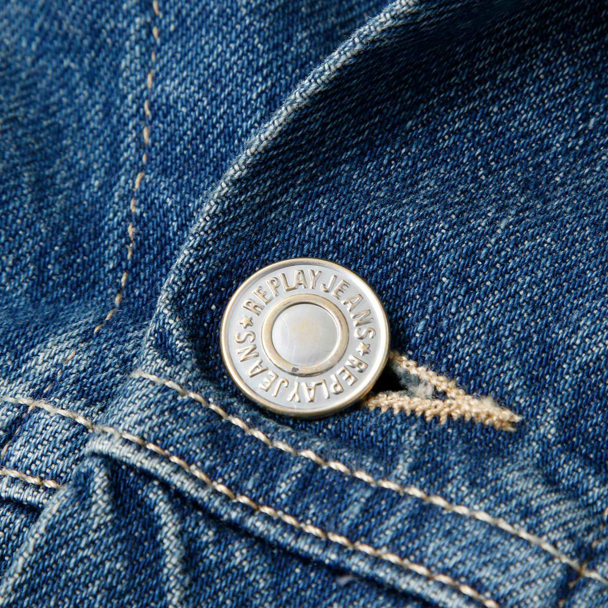 Replay｜デニム ジャケット｜ファブリック｜ダークブルー