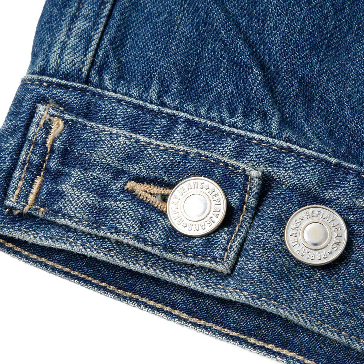 Replay｜デニム ジャケット｜ファブリック｜ダークブルー