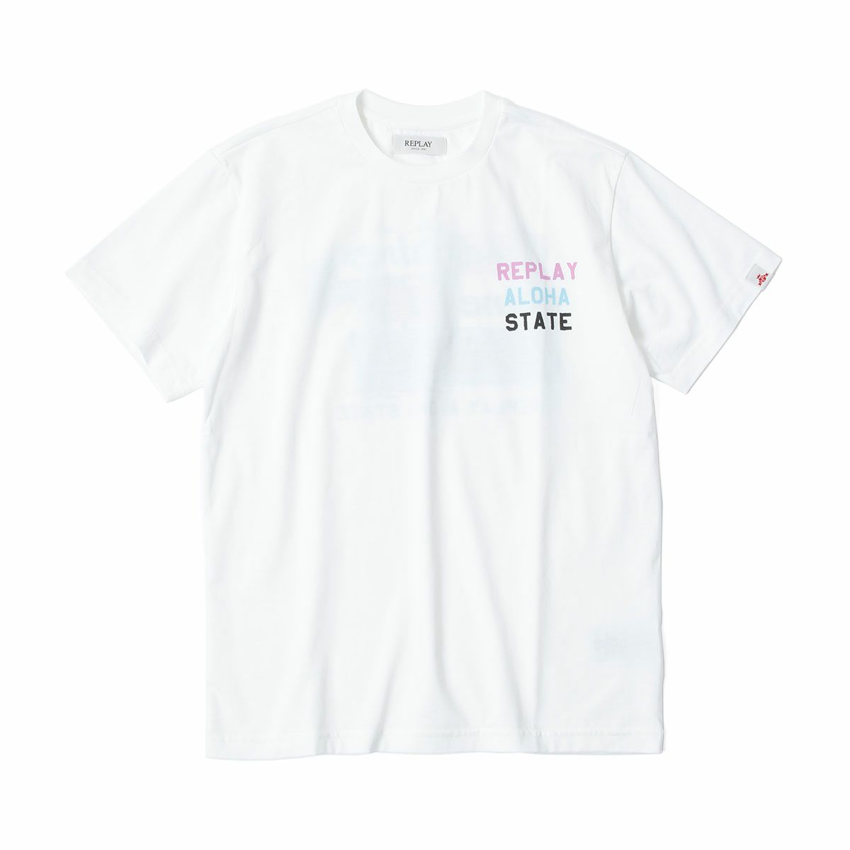 Replay｜アロハ ステート Tシャツ｜ナチュラルホワイト
