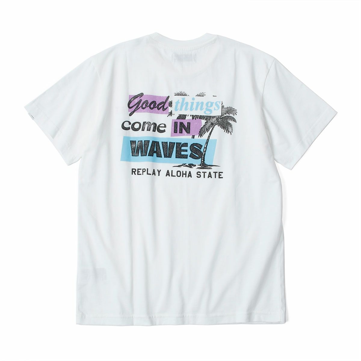 Replay｜アロハ ステート Tシャツ｜ナチュラルホワイト