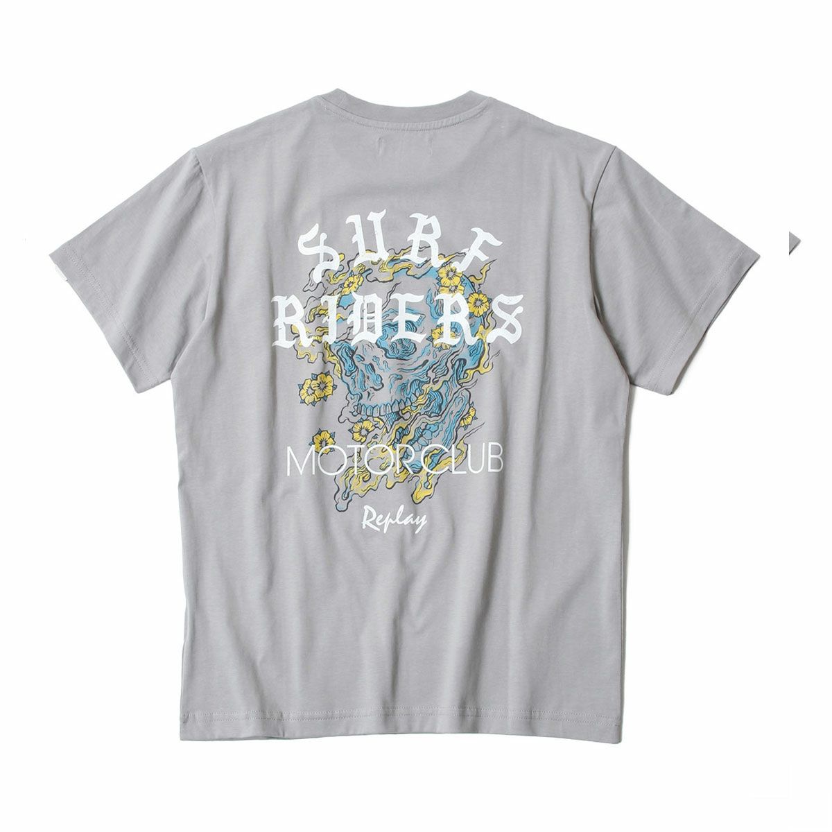 Replay｜サーフ ライダース Tシャツ｜ディムグレー