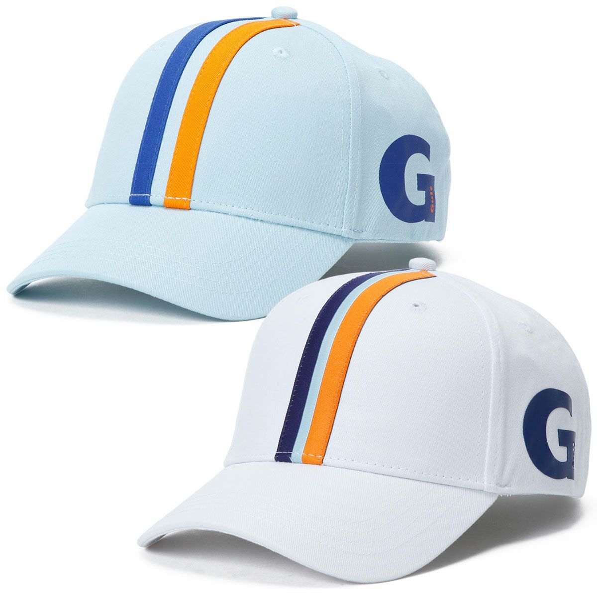 GULF｜ガルフ ストライプ キャップ (サイドプリント)｜帽子