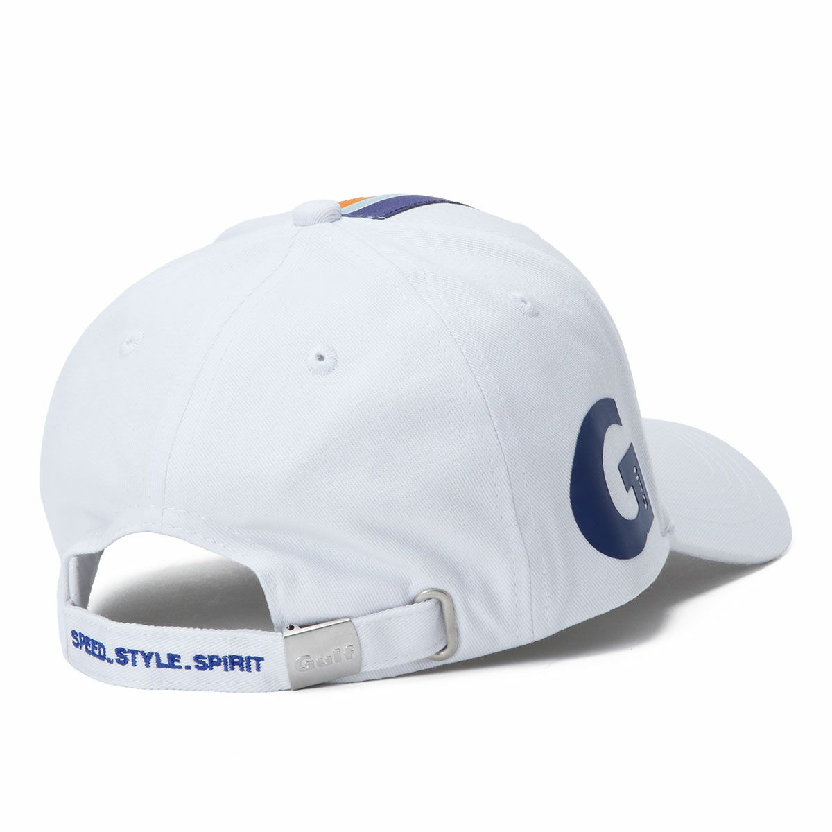 GULF｜ガルフ ストライプ キャップ (サイドプリント)｜帽子｜ホワイト