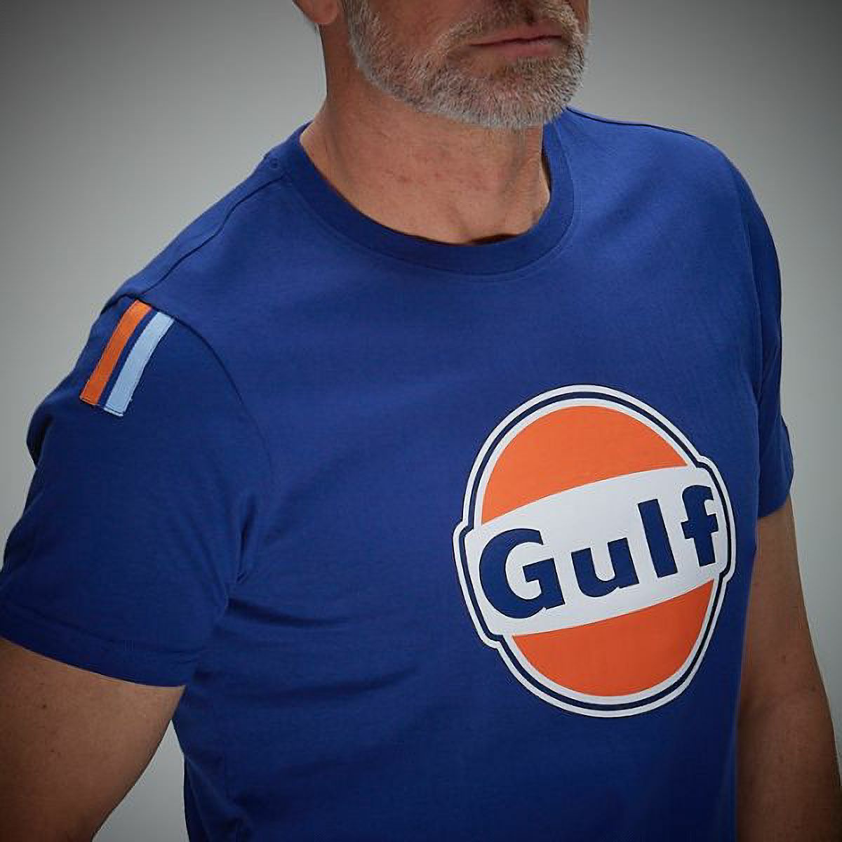 GULF｜ガルフ クラシック Tシャツ｜ブルー｜モデル着用