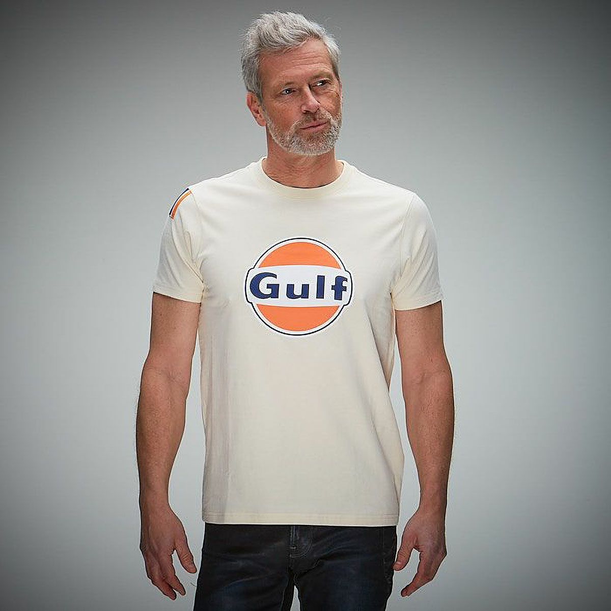 GULF｜ガルフ クラシック Tシャツ｜クリーム｜モデル着用