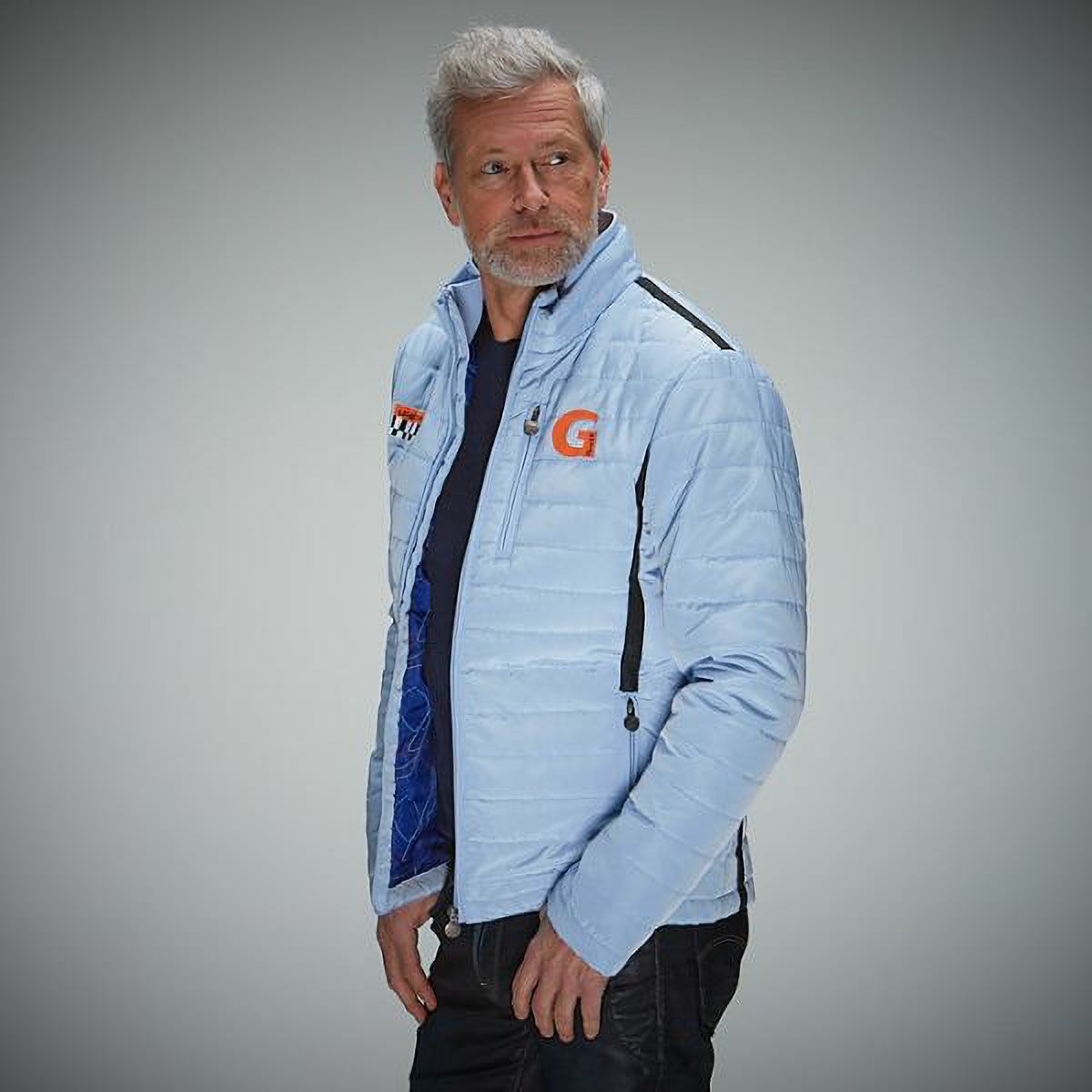 GULF｜ガルフ パフォーマンス ジャケット｜アウター｜ライトブルー｜モデル着用