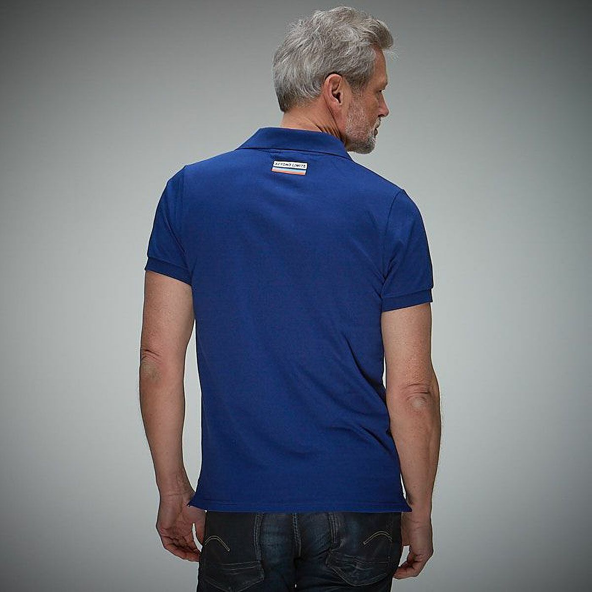 GULF｜ガルフ 1 ポロ｜ポロシャツ｜ブルー｜モデル着用