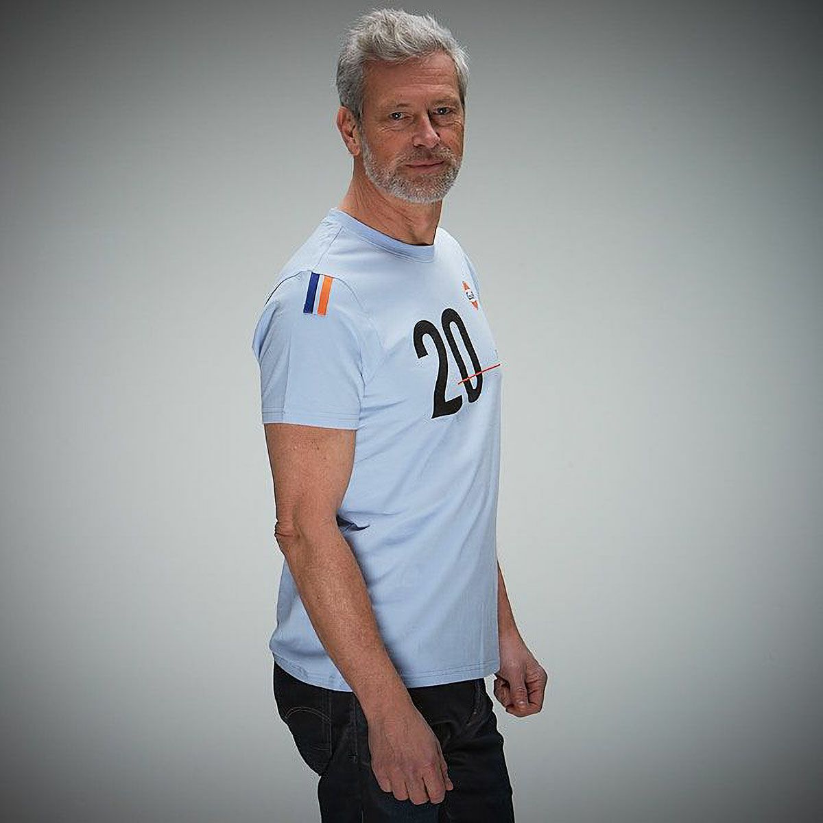 GULF｜ガルフ 20 Tシャツ｜ライトブルー｜モデル着用