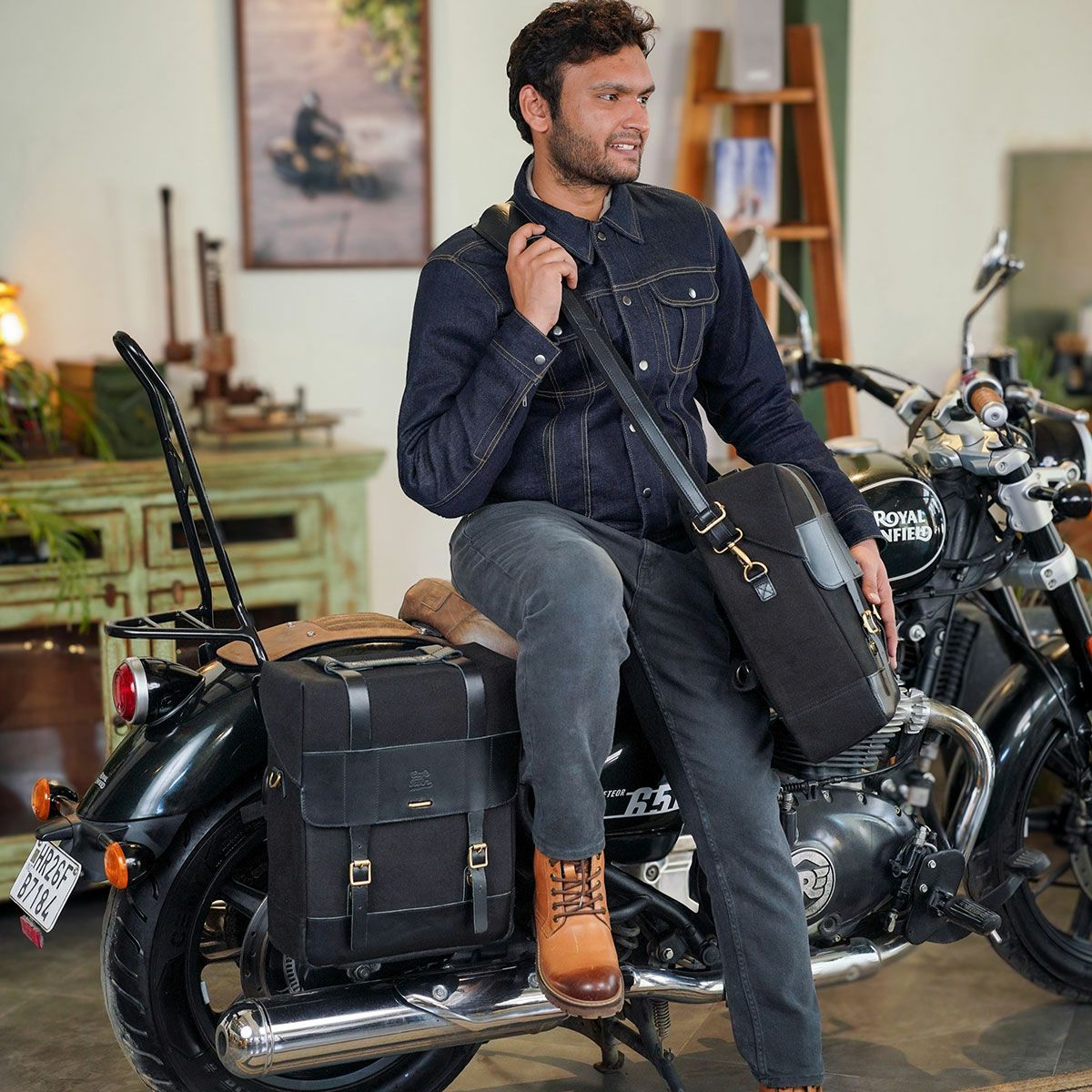 Trip Machine｜ベンチュラ サドルバッグ（左右ペア）｜サイドバッグ｜ブラック｜使用イメージ