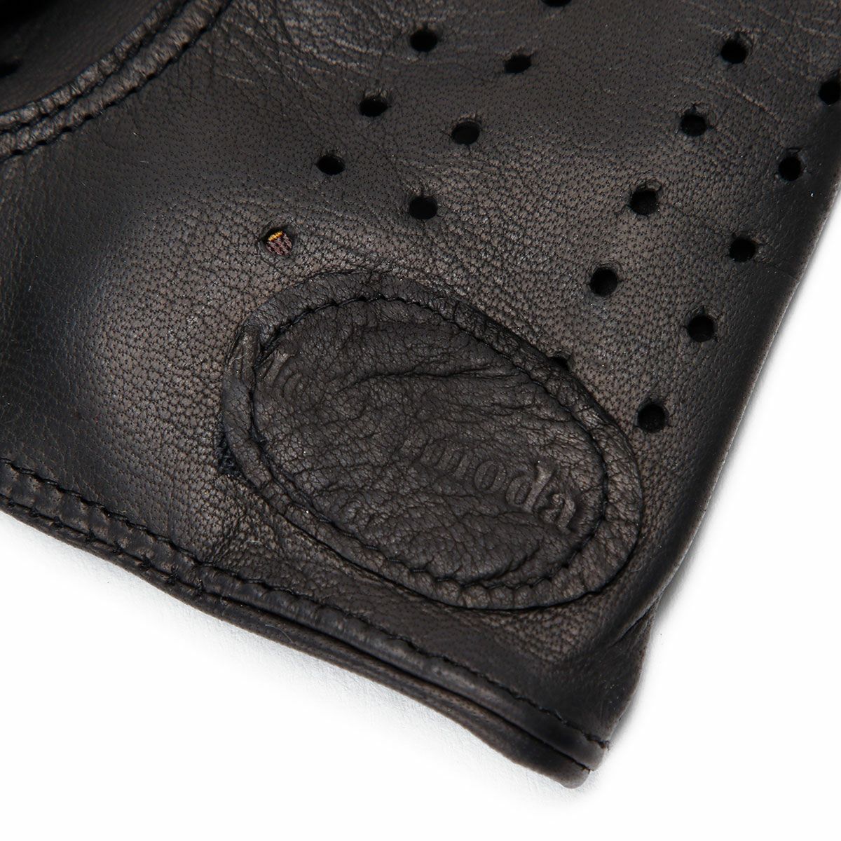 Motorimoda｜アウトバーン レザー ドライビンググローブ｜ハーフ｜ブラック×レッド×イエロー