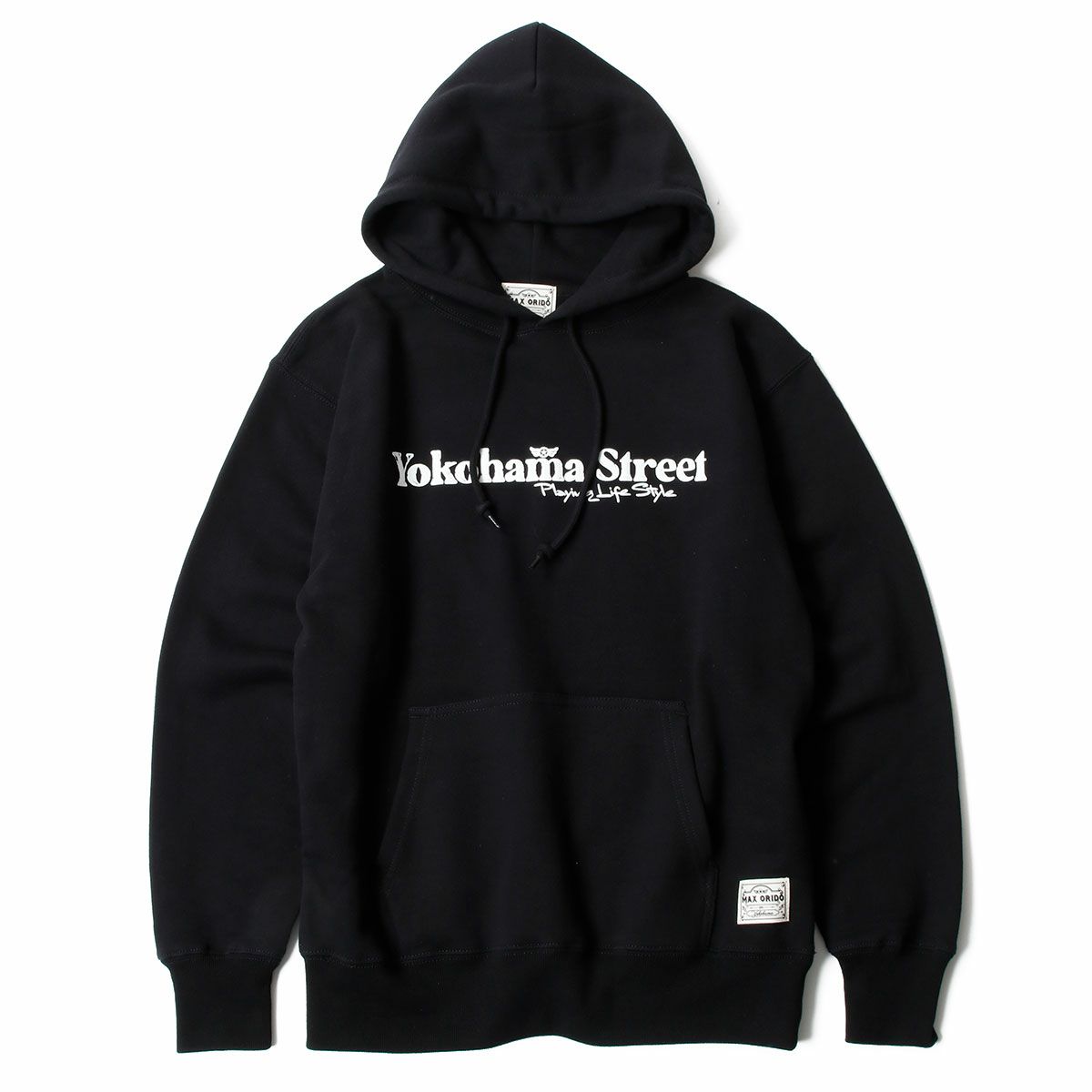 MAX ORIDO｜MAX ORIDO エッセンシャル プルオーバー フーディー｜ブラック