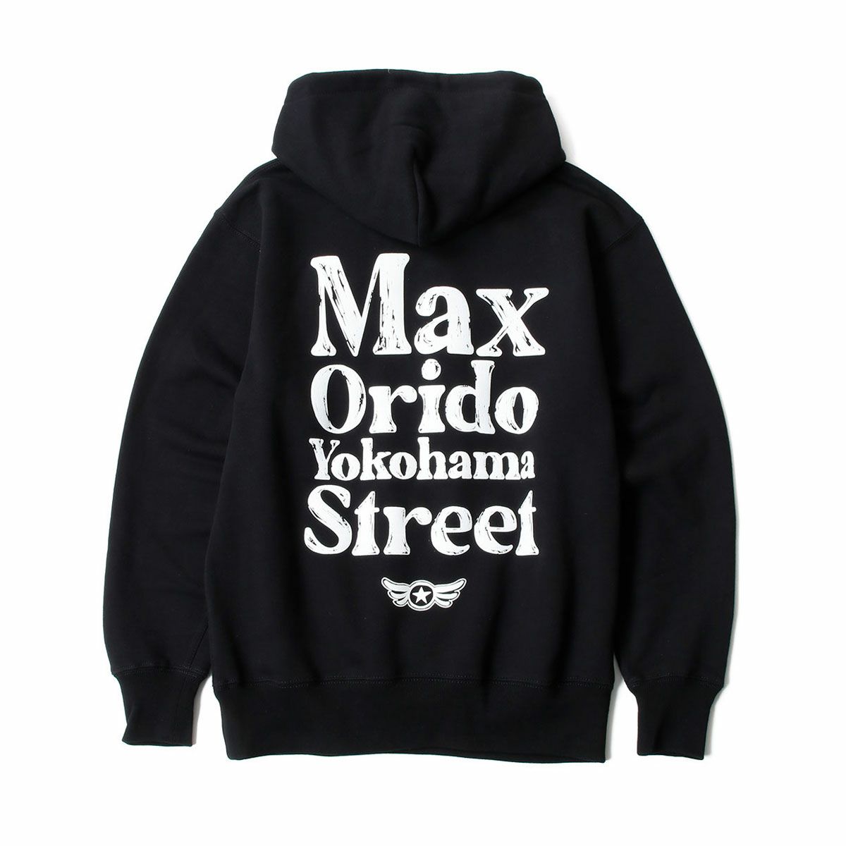 MAX ORIDO｜MAX ORIDO エッセンシャル プルオーバー フーディー｜ブラック