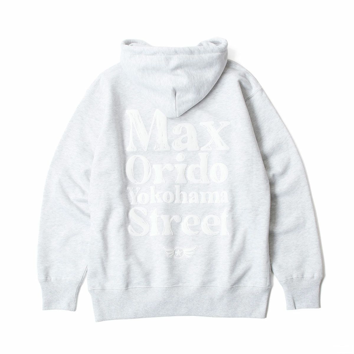 MAX ORIDO｜MAX ORIDO エッセンシャル プルオーバー フーディー｜グレー