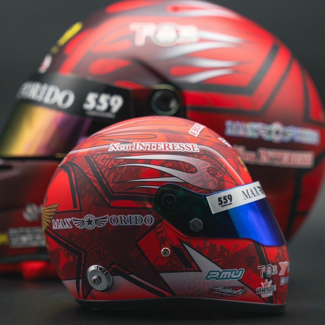MAX ORIDO｜MAX ORIDO 1/2 ミニ ヘルメット 2025 Red Edition｜模型｜レッド