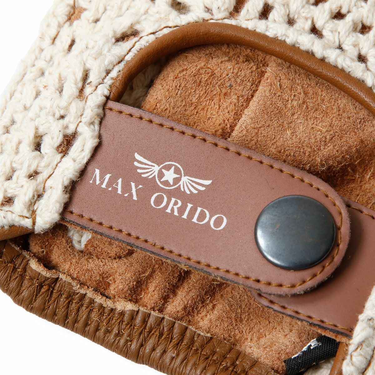 MAX ORIDO｜MAX ORIDO フィンガーレス ドライビング グローブ｜ハーフ｜ブラウン×アイボリー