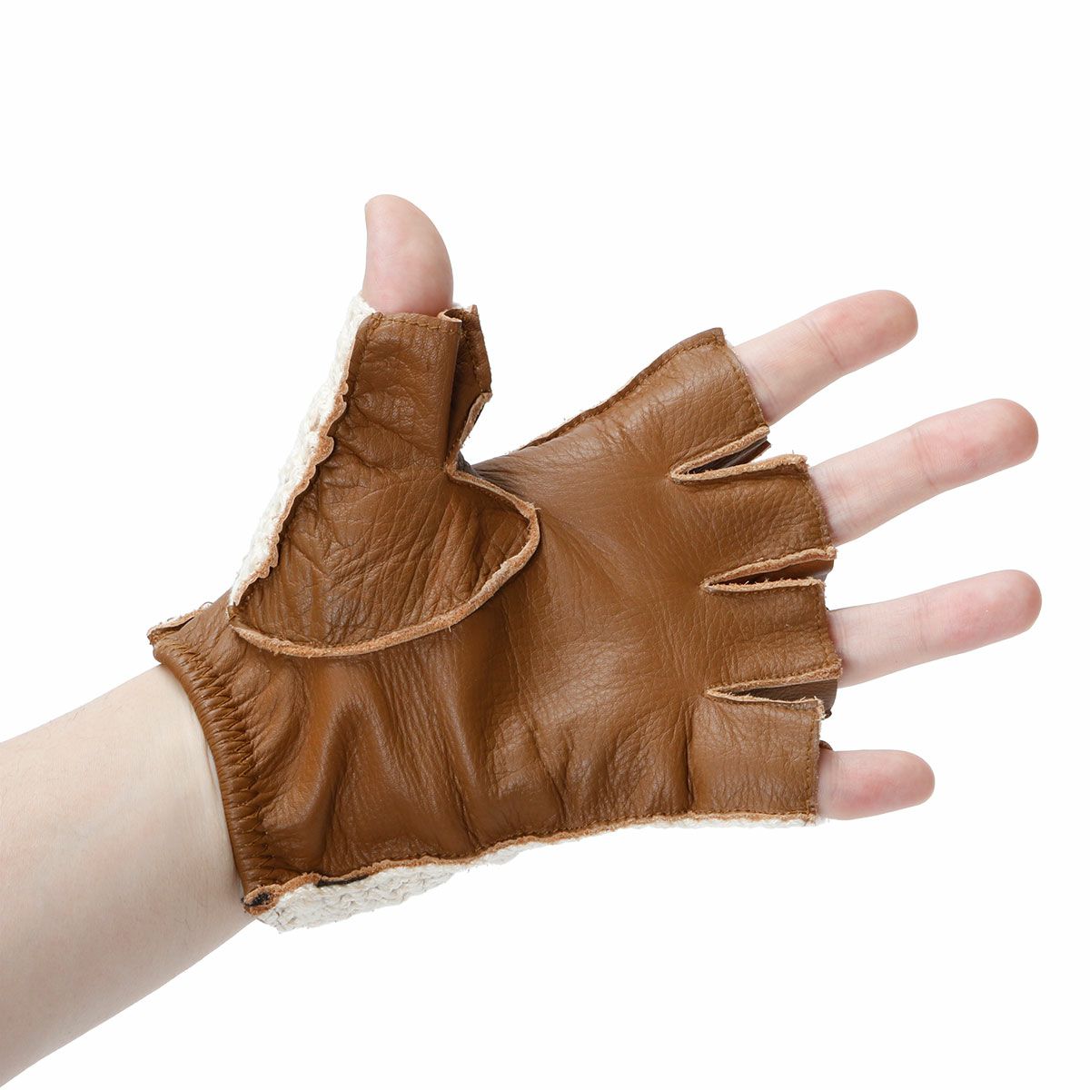 MAX ORIDO｜MAX ORIDO フィンガーレス ドライビング グローブ｜ハーフ｜ブラウン×アイボリー