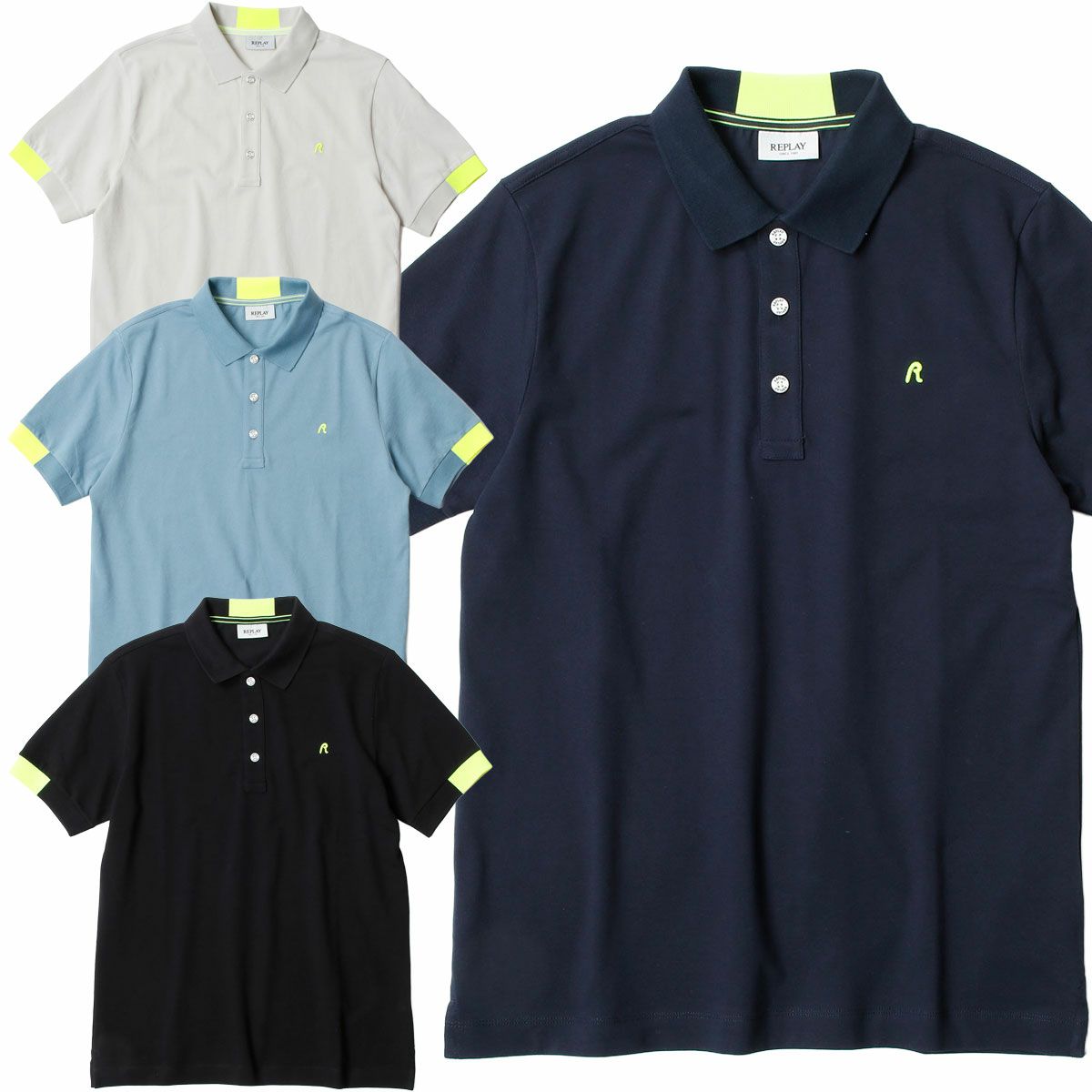 Replay｜レギュラー フィット ポロシャツ｜