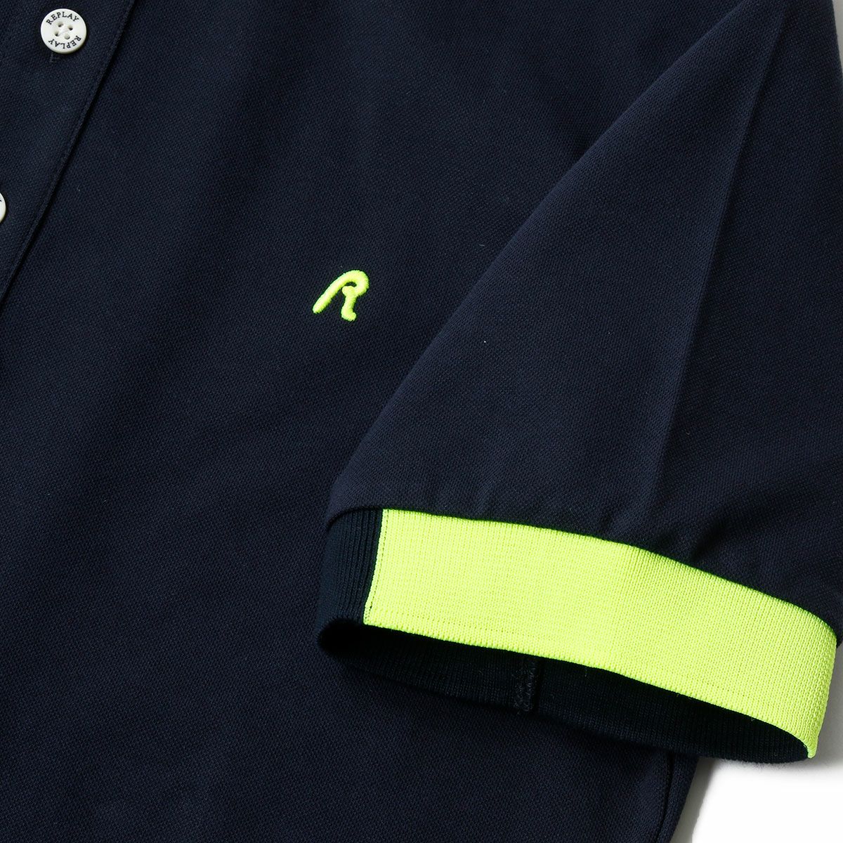 Replay｜レギュラー フィット ポロシャツ｜ダークネイビー