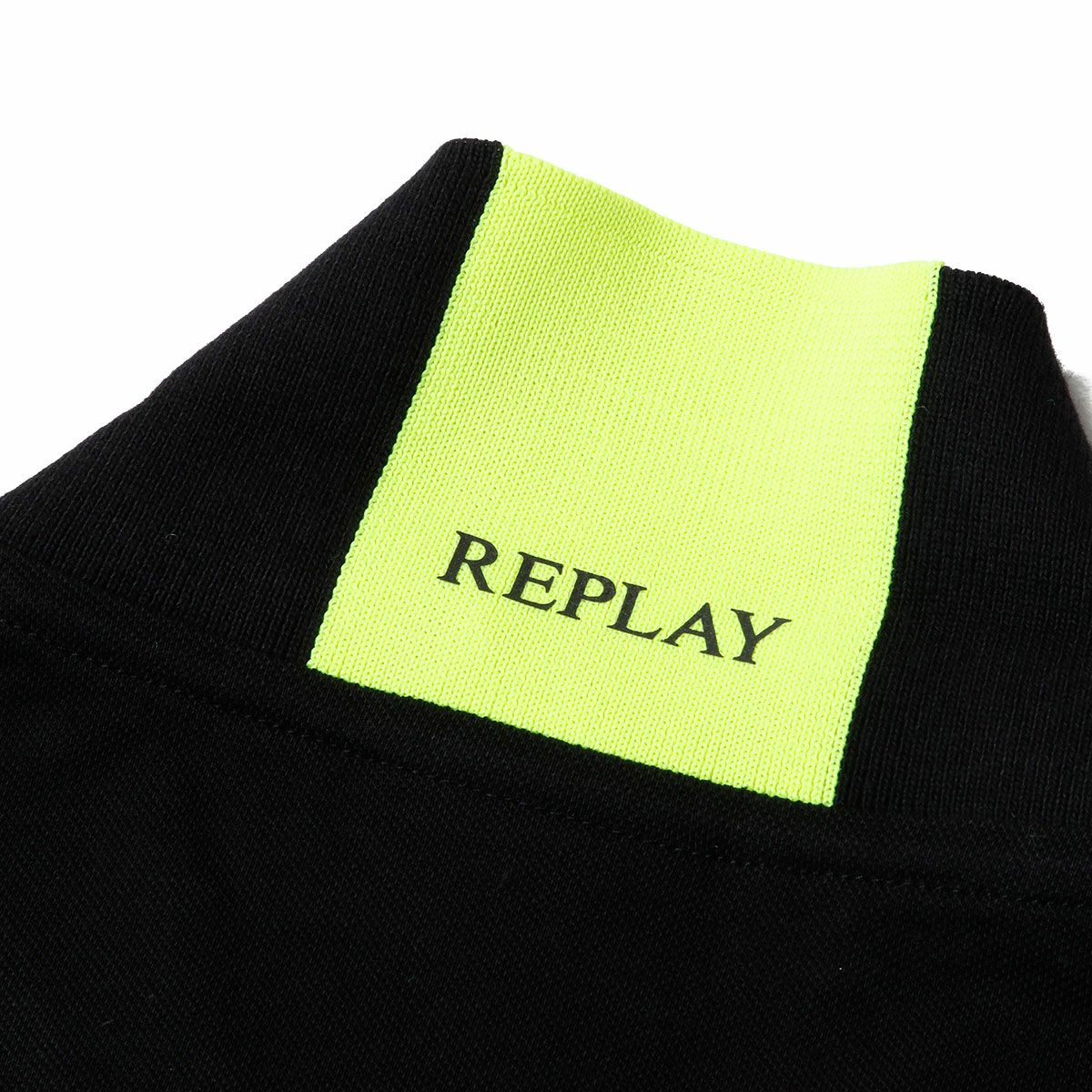 Replay｜レギュラー フィット ポロシャツ｜ブラック