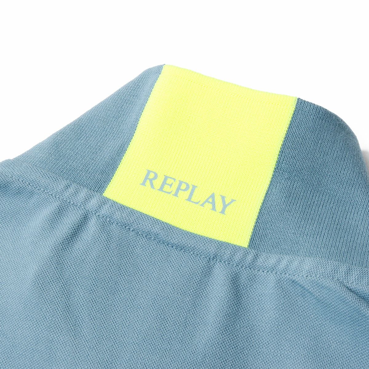 Replay｜レギュラー フィット ポロシャツ｜スティールブルー